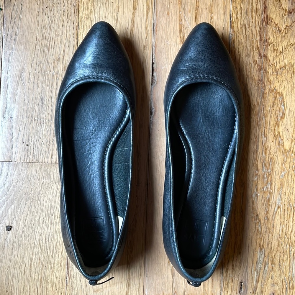 Frye Black Slip On Flats